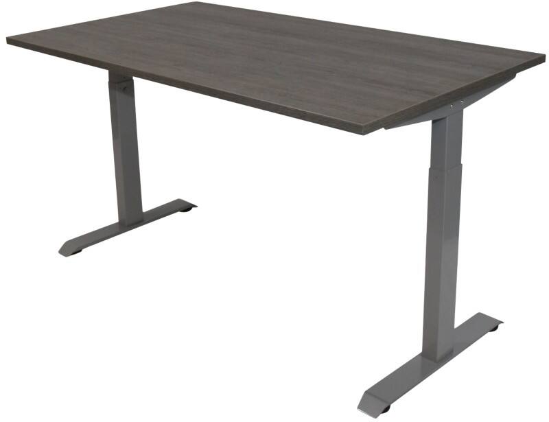 euroseats Schreibtisch Rechteckig Eiche T-Fuß 1.200 (B) x 800 (T) x 865 (H) mm Metall