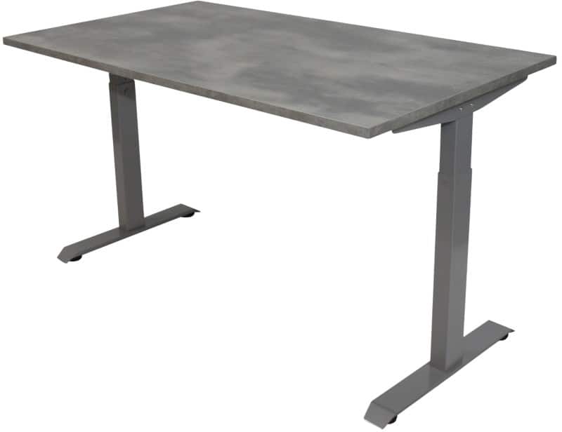 euroseats Schreibtisch Rechteckig Beton T-Fuß 1.400 (B) x 800 (T) x 865 (H) mm Metall