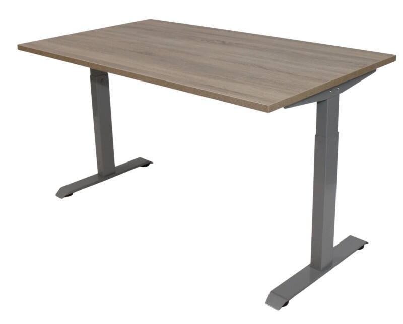 euroseats Schreibtisch Rechteckig Eiche T-Fuß 1.400 (B) x 800 (T) x 865 (H) mm Metall