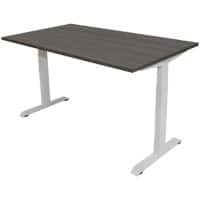 euroseats Schreibtisch Rechteckig Eiche T-Fuß 1.600 (B) x 800 (T) x 865 (H) mm Metall