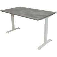 euroseats Schreibtisch Rechteckig Beton T-Fuß 1.600 (B) x 800 (T) x 865 (H) mm Metall