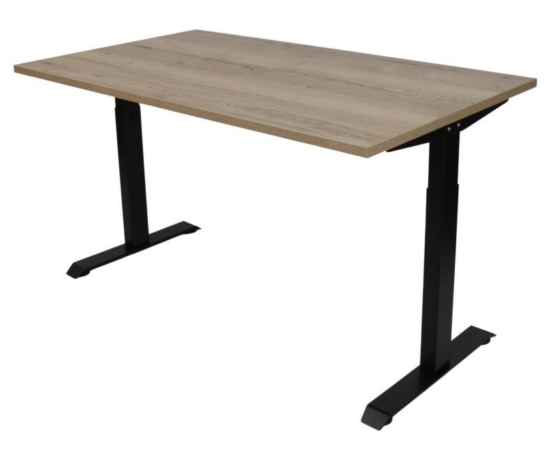 euroseats Schreibtisch Rechteckig Eiche T-Fuß 1.400 (B) x 800 (T) x 865 (H) mm Metall