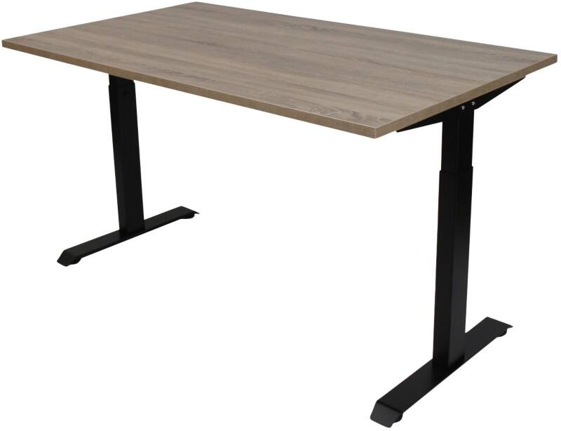 euroseats Schreibtisch Rechteckig Eiche T-Fuß 1.400 (B) x 800 (T) x 865 (H) mm Metall