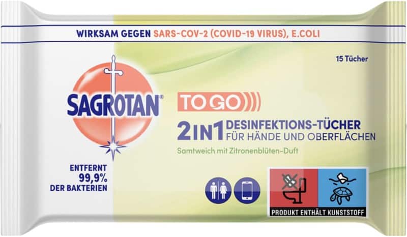 Sagrotan Zitronenblüten-Reinigungstücher 15 Stück