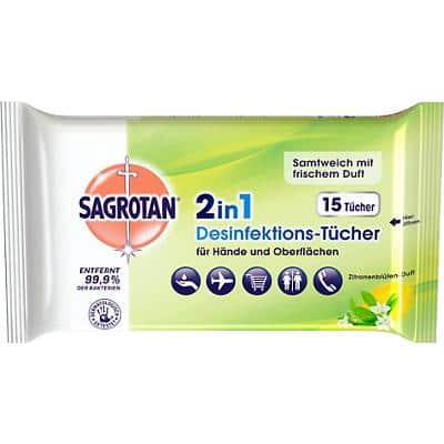 Sagrotan Zitronenblüten-Reinigungstücher 15 Stück