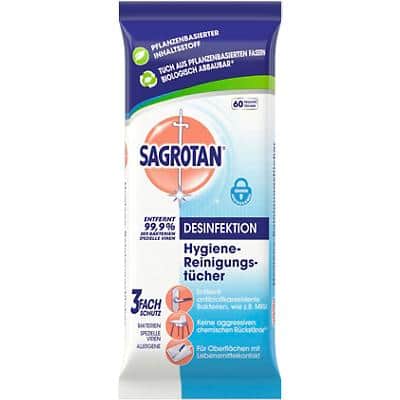 Sagrotan Anti-Bakterielle Reinigungstücher Packung mit 60 Stück