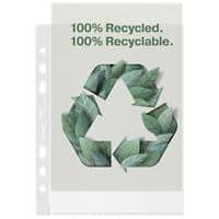 Esselte Prospekthüllen Recycled DIN A5 Genarbt Transparent 70 Mikron PP (Polypropylen) 6 Löcher 627495 100 Stück