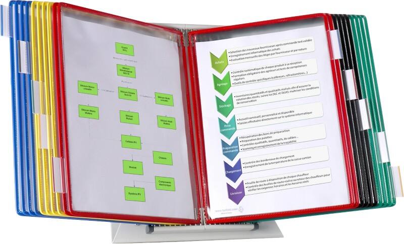 Djois Tarifold Sichttafelsystem 20 Flächen DIN A4 Metall Farbig Sortiert