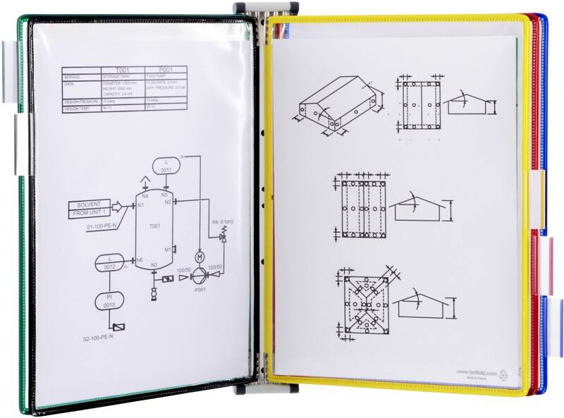 Djois Tarifold Sichttafelsystem 5 Flächen DIN A4 Metall Hellgrau