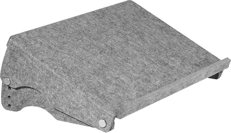 BakkerElkhuizen Dokumentenhalter Q-doc 515 Circular Höhenverstellbar PET, Filz Hellgrau 95 x 455 x 295 mm