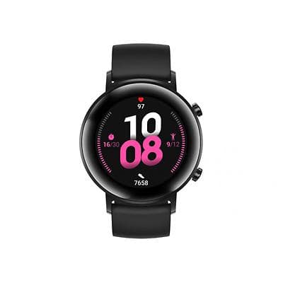 HUAWEI GT 2 Smartwatch Schwarzer Edelstahl Gehäusefarbe 41.8 x 41.8 x 9.4 mm Gehäusegröße Schwarz Armbandfarbe