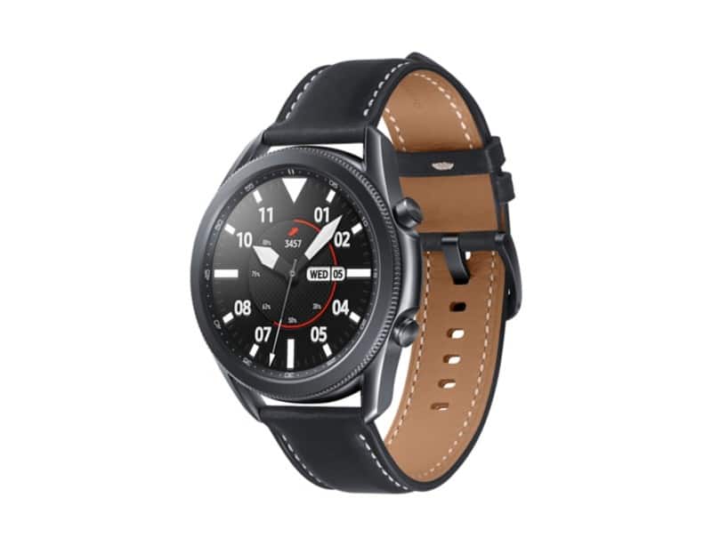 SAMSUNG Galaxy Watch Watch3 Smartwatch Schwarz Gehäusefarbe 45 x 46.2 x 11.1 mm Gehäusegröße Schwarz Braun Armbandfarbe SAMSUNG Galaxy Watch Watch3 Smartwatch Schwarz Gehäusefarbe 45 x 46.2 x 11.1 mm Gehäusegröße Schwarz Braun Armbandfarbe