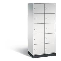C+P XL-Schließfachschrank Intro H1950xB820xT590 Korpus: Lichtgrau Türen: Lichtgrau 2 Abteile 10 Fächer