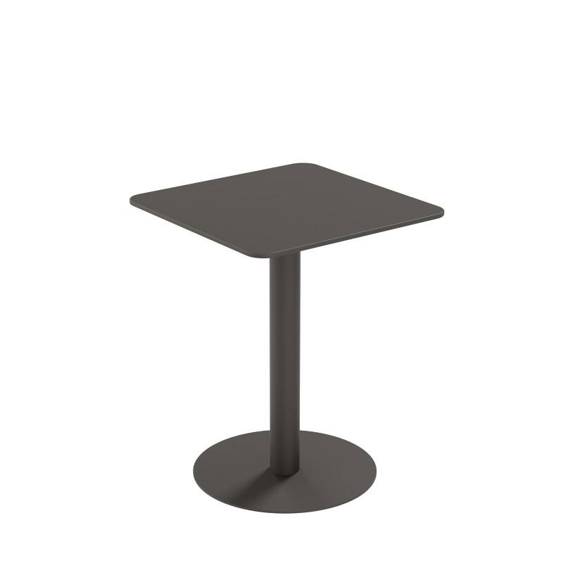 meet powered by PAPERFLOW Cross Kantinentisch Quadratisch TRCROS6060M.01 Melamin, Stahl 600 x 750 mm