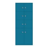 Bisley Schießfachschrank LateralFile™ Lodge mit 6 Schließfächern à H 375 mm und 2 Schließfächern à 755 mm 1985 x 800 x 470 mm Azur