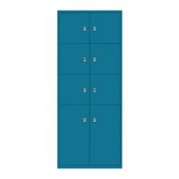 Bisley Schießfachschrank LateralFile™ Lodge mit 6 Schließfächern à H 375 mm und 2 Schließfächern à 755 mm 1985 x 800 x 470 mm Azur