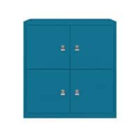 Bisley Schießfachschrank LateralFile™ Lodge mit 4 Schließfächern à H 375 mm 845 x 800 x 470 mm Azur
