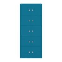 Bisley Schießfachschrank LateralFile™ Lodge mit 10 Schließfächern à H 375 mm 1985 x800 x 470 mm Azur