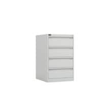 Bisley Karteischrank ECO Doppelbahnig DIN A5 4 Schubladen Reinweiß 915 x 570 x 622 mm