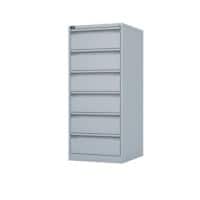 Bisley Karteischrank ECO Doppelbahnig DIN A5 6 Schubladen Lichtgrau 1321 x 570 x 622 mm