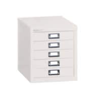Bisley Schubladenschrank MultiDrawer™ mit 5 Schubladen im Format DIN A4 325 x 279 x 380 mm Verkehrsweiß