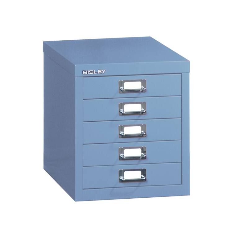 Bisley Schubladenschrank 5 Schübe 279 x 380 x 325 mm Blau