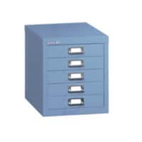 Bisley Schubladenschrank MultiDrawer™ mit 5 Schubladen im Format DIN A4 325 x 279 x 380 mm Blau