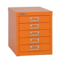 Bisley Schubladenschrank MultiDrawer™ mit 5 Schubladen im Format DIN A4 325 x 279 x 380 mm orange