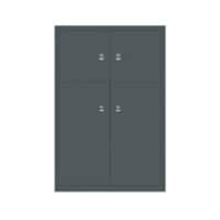 Bisley Schießfachschrank LateralFile™ Lodge mit 2 Schließfächern à H 375 mm und 2 Schließfächern à 755 mm 1225 x 800 x 470 mm Anthrazitgrau