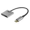 ACT USB-C auf 3,5 mm Klinke Audio Adapter und PD Pass Through AC7005 Grau