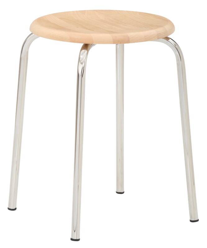 Mayer Sitzmöbel Hocker myLUPO Buche lackiert Holz 4 Metallfüße