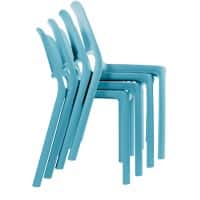 Mayer Sitzmöbel Stapelstuhl myNUKE Himmelblau Polypropylen Kunststoff 4 Füße 4 Stück