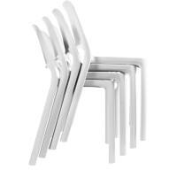 Mayer Sitzmöbel Stapelstuhl myNUKE Weiß Polypropylen Kunststoff 4 Füße 4 Stück