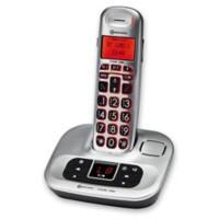 amplicomms DECT VoIP Telefon BigTel 1280 Grau Schnurlos