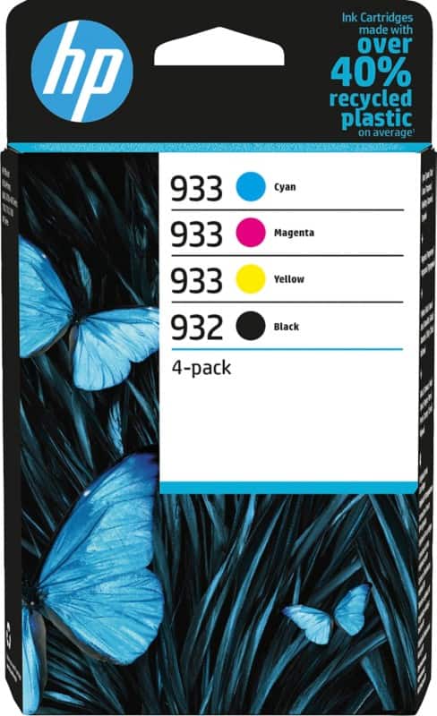 HP 932/933 Original Tintenpatrone 6ZC71AE Schwarz, Cyan, Magenta, Gelb  Multipack 4 Stück
