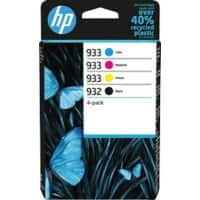 HP 932/933 Original Tintenpatrone 6ZC71AE Schwarz, Cyan, Magenta, Gelb  Multipack 4 Stück