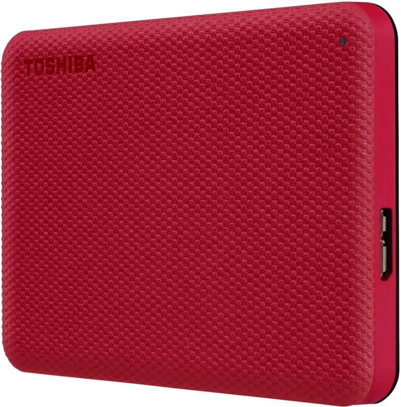 Toshiba 2 TB Externe Festplatte HDD Canvio Advance USB 3.2 (Gen 1) Rot