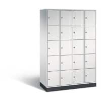 C+P Schließfachschrank Intro H1950xB1220xT490 Korpus: Lichtgrau Türen: Lichtgrau 4 Abteile 20 Fächer