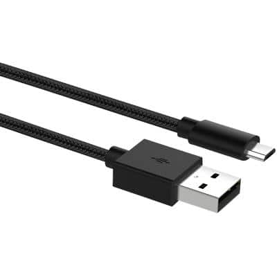 ewent Micro USB Datenkabel USB A Stecker zu USB Micro B Stecker 1 m Schwarz