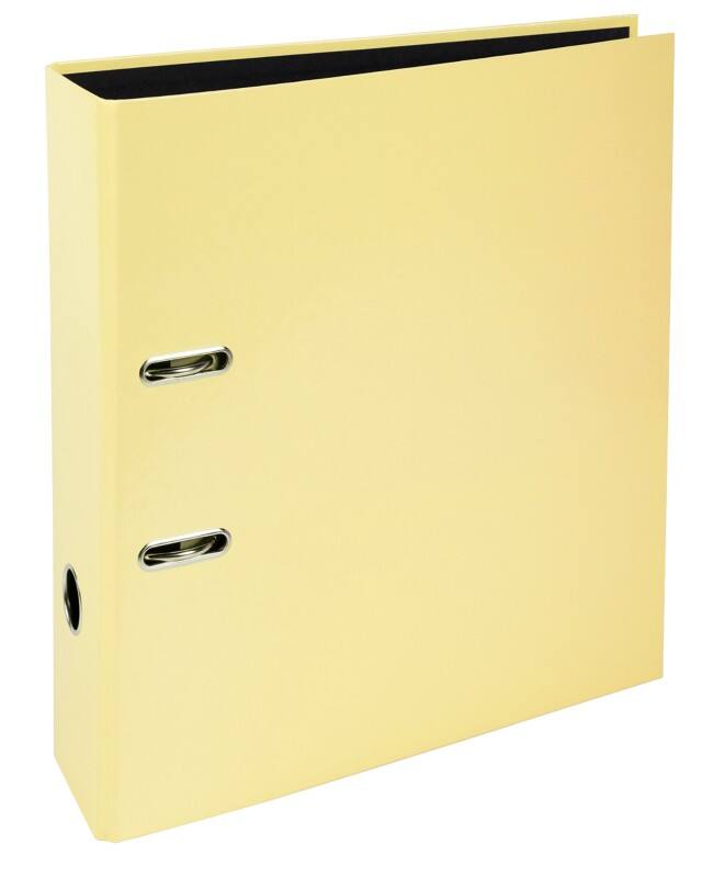 Exacompta Aquarel Prem Touch Breit Ordner DIN A4 80 mm Zitronengelb 2 Ringe 53569E Pappkarton Hochformat  10 Stück