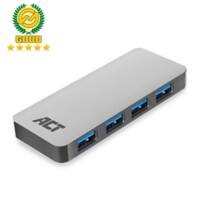 ACT USB-A Hub mit Stromversorgung Anzahl der Anschlüsse: 4 x USB A Female 0,50 m, Aluminiumgehäuse