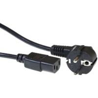 ACT Power Kabel Netzstecker CEE7/7 Stecker (gewinkelt) - C13 Schwarz 2 m AK5015