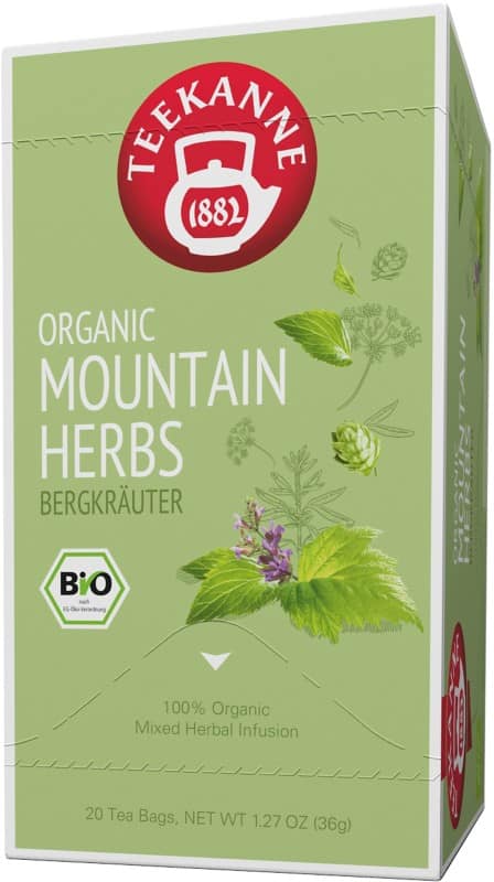 TEEKANNE Bio Bergkräuter Tee Packung mit 20 Stück