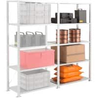 MANORGA Adaptiv Anbauregal 5 Fachböden 1.000 x 500 x 2.000 mm Grau