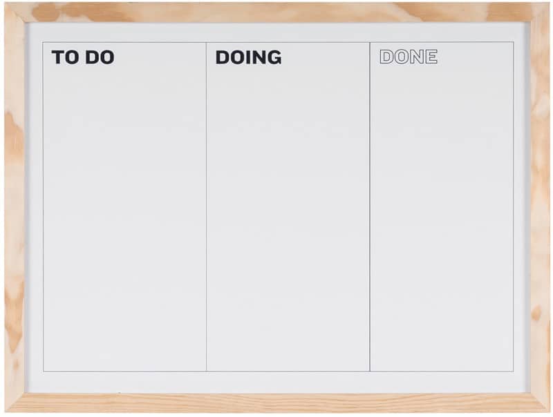 Bi-Office Wandplaner Magnetisch 60 (B) x 45 (H) cm Lackierter Stahl, Kiefernholz Weiß