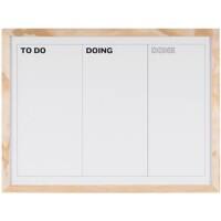 Bi-Office Wandplaner Magnetisch 60 (B) x 45 (H) cm Lackierter Stahl, Kiefernholz Weiß