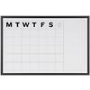 Bi-Office Monatsplaner Schwarzer Rahmen Magnetisch Weiß 900x 600mm