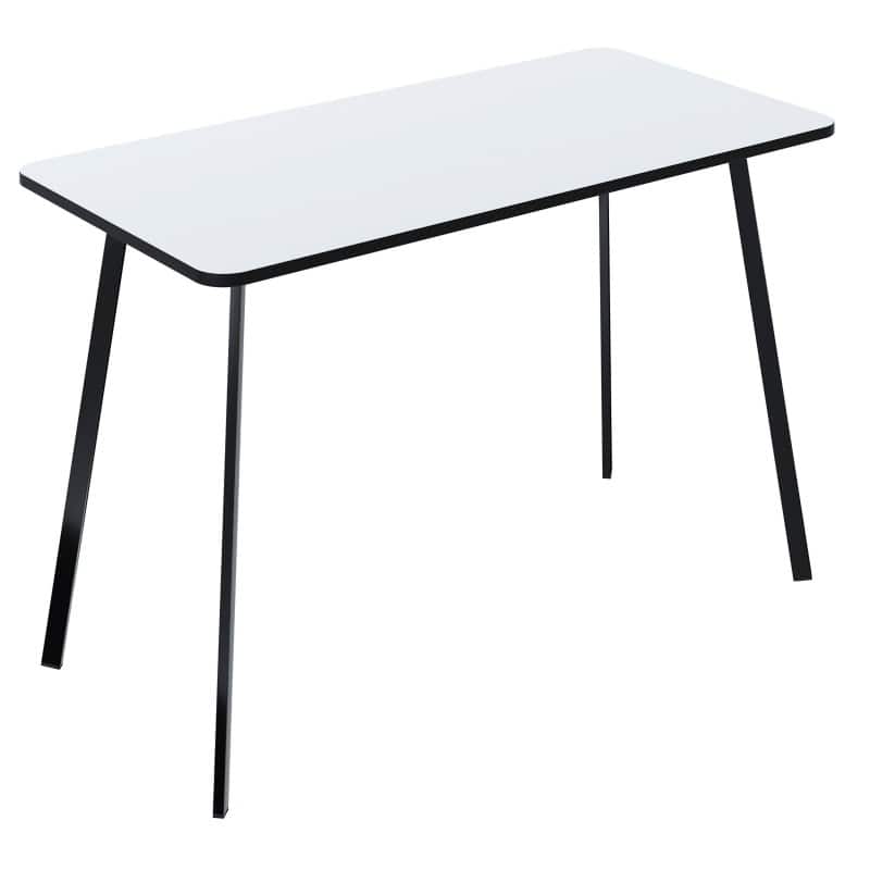 Paperflow Homeoffice-Schreibtisch Rechteckig Weiß 4 Metallfüße 1.000 (B) x 500 (T) x 750 (H) mm Melamin  