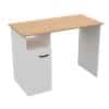 Rechteckiger Home-Office-Schreibtisch Buche MFC Vierbeiner Beine Weiß 1000 x 490 x 720mm