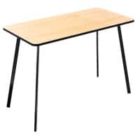 Paperflow Homeoffice-Schreibtisch Rechteckig Buche Melamin Schwarz 1000 x 500 x 750 mm